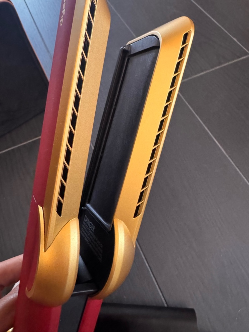 Dyson Red and Yellow Hair Styler with Black Cord - Picture 3 of 4